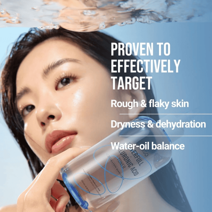 Jumiso Waterfull Hyaluronic Acid Tonico viso 250 ml – intensivo tonico idratante che contrasta secchezza, pelle squamosa e livelli di umidità e olio sbilanciati