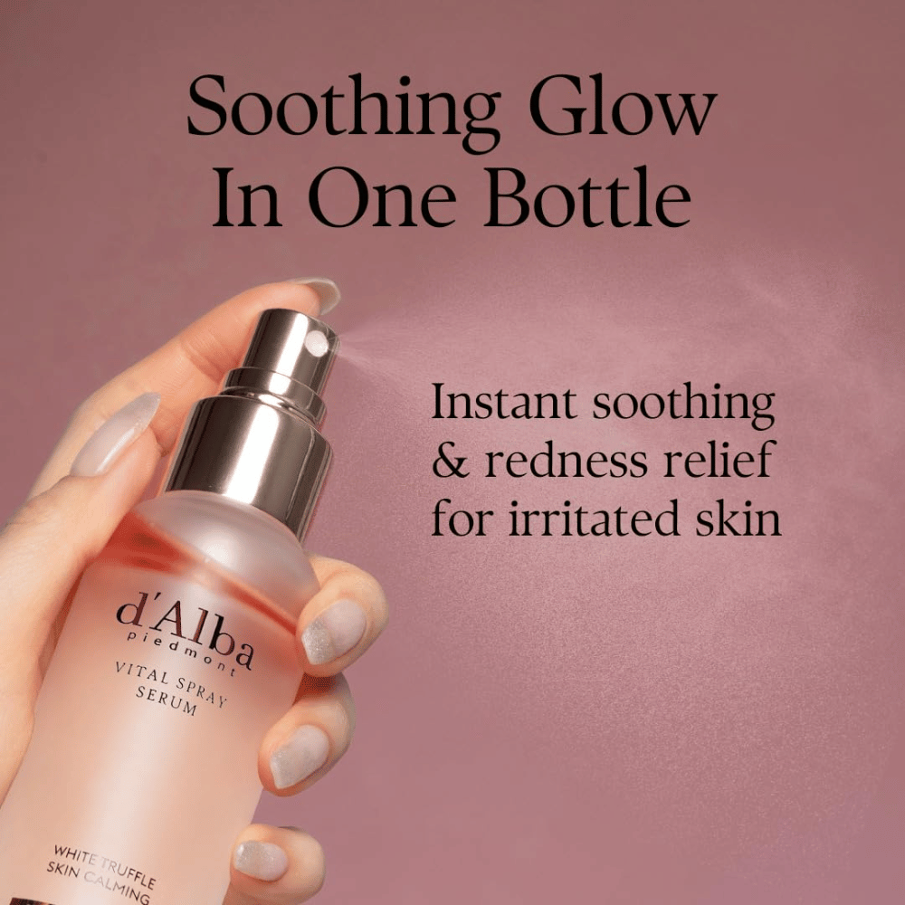 d'Alba White Truffle Vital Spray Serum – mist viso idratante che lenisce la pelle irritata e dona luminosità