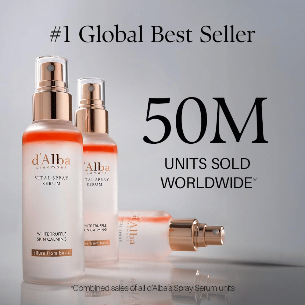 d'Alba White Truffle Vital Spray Serum – siero spray più venduto del marchio coreano d'Alba