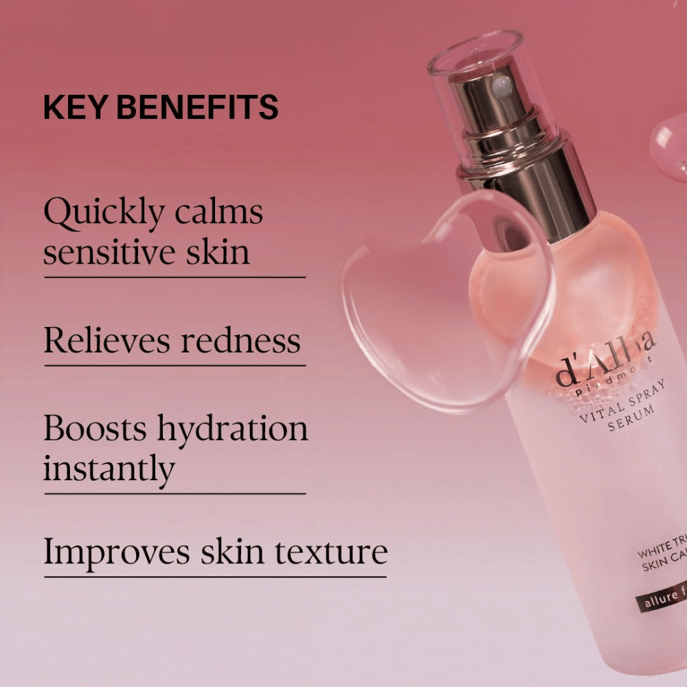 d'Alba White Truffle Vital Spray Serum – serum mist lenitiva per pelle sensibile, rossori e idratazione