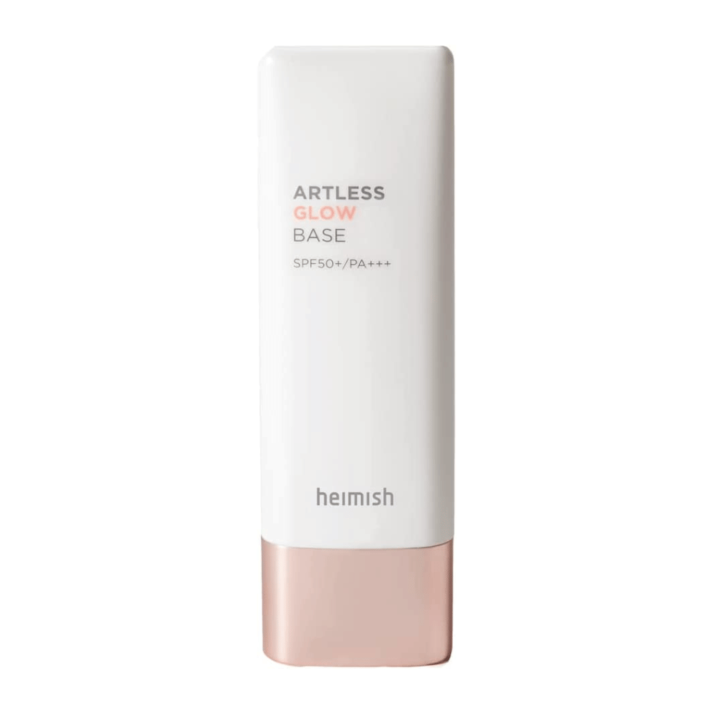 Un tubo lucido di heimish Artless Glow Base SPF 50+ PA+++ 40ml.