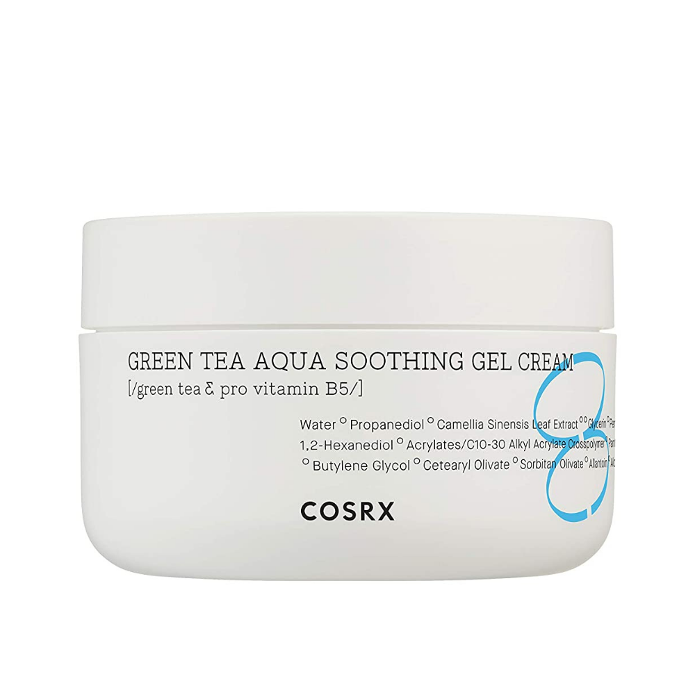 COSRX Green Tea Aqua Soothing Gel Cream 50ml che idrata e lenisce la pelle.