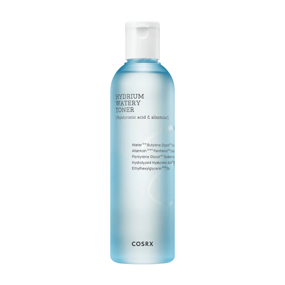 COSRX Hydrium Watery Toner 150ml con acido ialuronico per la cura della pelle idratante.