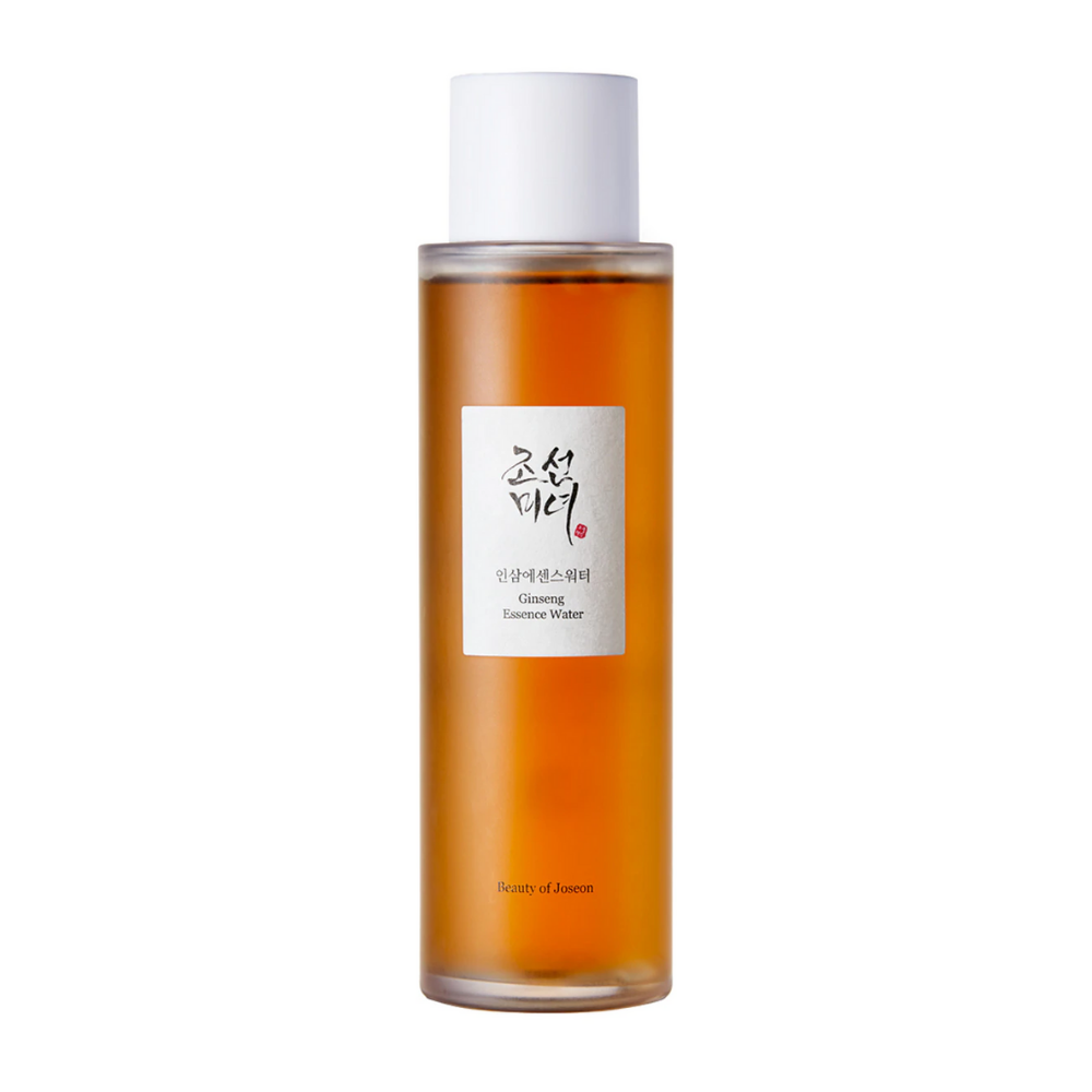 Una bottiglia Beauty of Joseon Ginseng Essence Water 150ml su sfondo bianco.