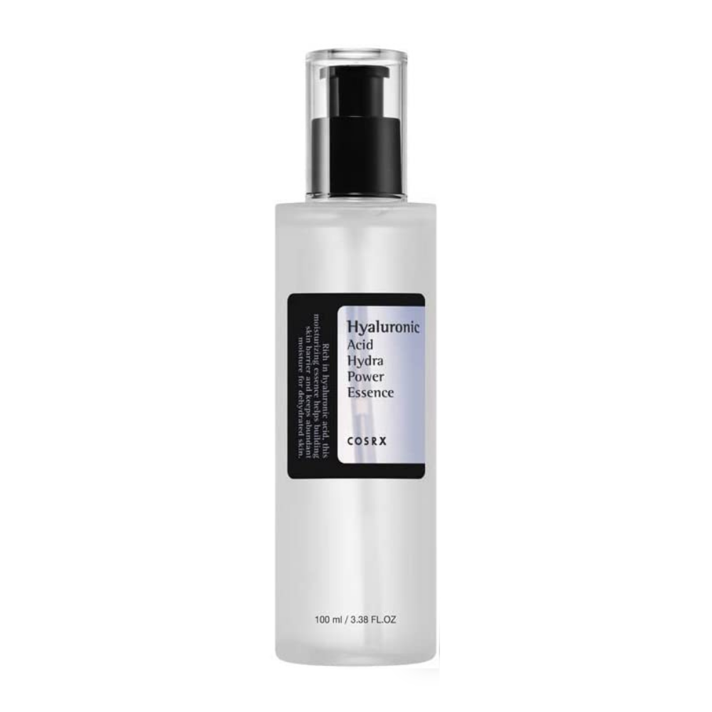 Un COSRX Hyaluronic Acid Hydra Power Essence 100ml con effetti idratanti.