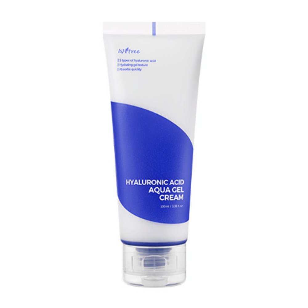 Un tubo Hyaluronic Acid Aqua Gel Cream 100ml da Isntree per idratare il viso.