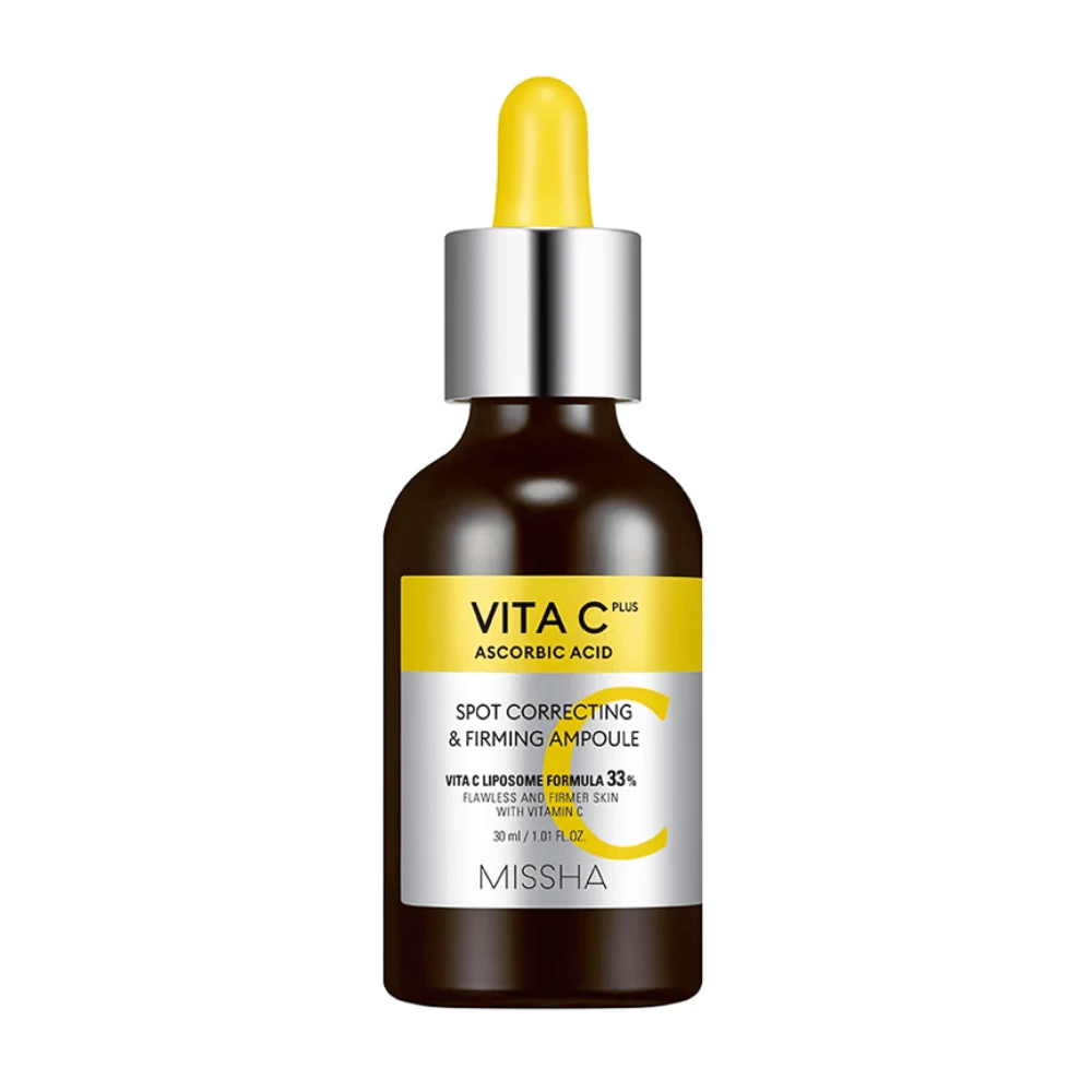 MISSHA Vita C Plus Spot Correcting & Firming Ampoule 30ml, mostrato su uno sfondo bianco.